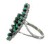 Southwest Sterling Silver Turquoise Needlepoint Ring Size 7-3/4 RX62985
