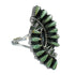 Authentic Sterling Silver And Turquoise Needlepoint Ring Size 8 RX62988