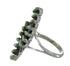 Authentic Sterling Silver And Turquoise Needlepoint Ring Size 8 RX62988