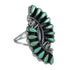 Southwestern Silver And Turquoise Needlepoint Ring Size 5 RX63016