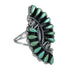 Genuine Sterling Silver Turquoise Needlepoint Ring Size 5-3/4 RX63019