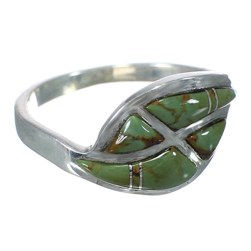 Sterling Silver And Turquoise Southwest Ring Size 7-1/2 WX62831