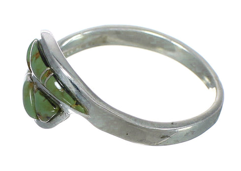Sterling Silver And Turquoise Southwest Ring Size 7-1/2 WX62831