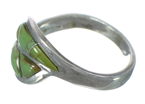 Genuine Sterling Silver And Turquoise Southwest Ring Size 5 WX62874