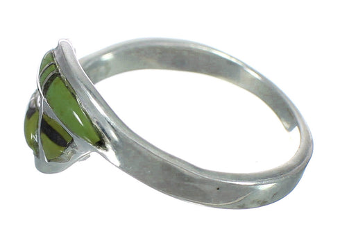 Southwest Turquoise And Genuine Sterling Silver Ring Size 7-3/4 WX62899