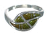 Turquoise Southwest Genuine Sterling Silver Ring Size 8-3/4 WX62960