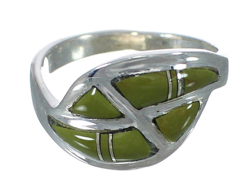 Southwest Silver Turquoise Inlay Ring Size 6-1/2 WX63072