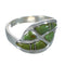 Silver Southwest Turquoise Inlay Ring Size 5 WX63076