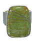 Turquoise Inlay Sterling Silver Southwestern Ring Size 5-1/4 WX63115