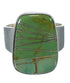 Southwestern Turquoise Inlay And Sterling Silver Jewelry Ring Size 7-3/4 WX63123