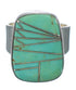 Southwest Sterling Silver And Turquoise Inlay Jewelry Ring Size 5-3/4 WX63126