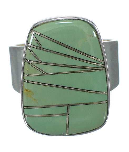 Southwest Turquoise And Sterling Silver Jewelry Ring Size 6-3/4 WX63197