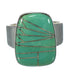 Southwest Jewelry Turquoise Inlay And Sterling Silver Ring Size 8-1/4 WX63238
