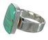 Southwestern Jewelry Turquoise Inlay And Sterling Silver Ring Size 8-3/4 WX63239