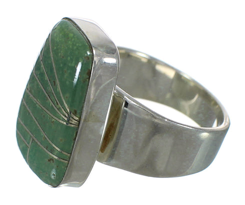 Southwest Jewelry Turquoise And Genuine Sterling Silver Ring Size 5-3/4 WX63241