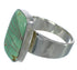 Southwestern Jewelry Genuine Sterling Silver And Turquoise Ring Size 8-1/4 WX63268