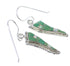 Turquoise Opal Inlay Authentic Sterling Silver Hook Dangle Earrings RX66576