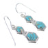 Southwestern Turquoise Opal Authentic Sterling Silver Hook Dangle Earrings RX66590