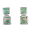 Authentic Sterling Silver Turquoise Opal Inlay Post Dangle Earrings RX66612