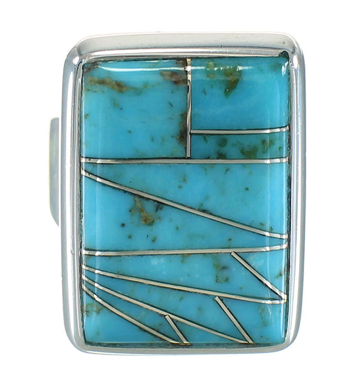 Sterling Silver Turquoise Southwest Ring Size 7-3/4 YX70426