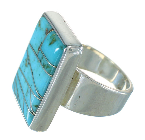 Sterling Silver Turquoise Southwest Ring Size 7-3/4 YX70426