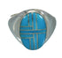 Southwest Authentic Sterling Silver Turquoise Ring Size 8-1/2 YX87488