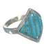 Sterling Silver And Turquoise Southwestern Jewelry Ring Size 8-3/4 YX70570