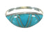 Silver Turquoise Inlay Southwestern Ring Size 7-1/4 YX70648