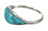 Silver Turquoise Inlay Southwestern Ring Size 7-1/4 YX70648