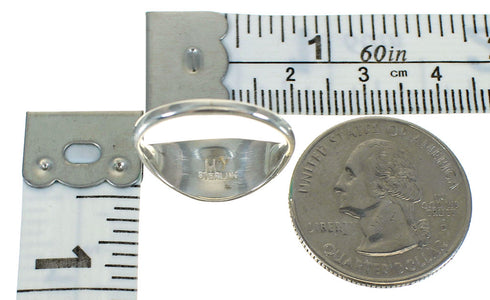 Genuine Sterling Silver And Turquoise Inlay Southwestern Ring Size 5-3/4 YX70673