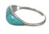 Turquoise Inlay And Sterling Silver Southwest Ring Size 6-3/4 YX70681