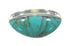 Southwest Turquoise Inlay And Silver Ring Size 7-3/4 YX70683