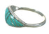 Southwest Turquoise Inlay And Silver Ring Size 7-3/4 YX70683