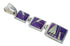Southwest Magenta Turquoise And Opal Inlay Silver Pendant MX62449