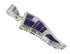 Sterling Silver Opal Magenta Turquoise Inlay Pendant MX62490