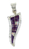 Sterling Silver Opal And Magenta Turquoise Jewelry Pendant MX62493