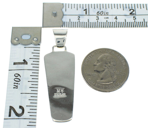 Southwest Silver Opal And Magenta Turquoise Inlay Pendant MX62531