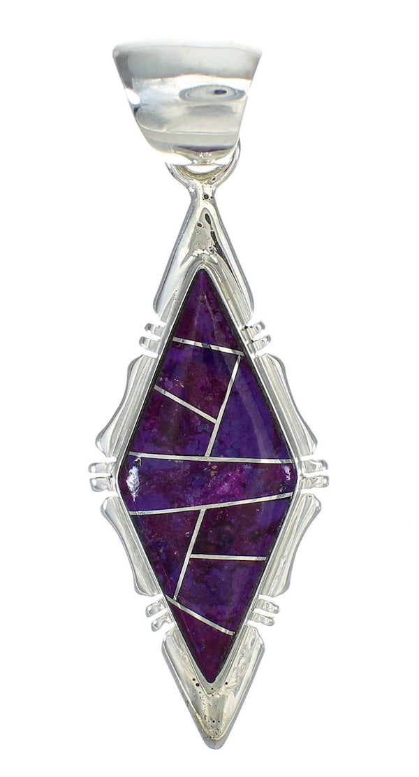 Sterling Silver Magenta Turquoise Southwest Pendant MX62538