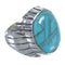 Southwest Turquoise And Sterling Silver Jewelry Ring Size 9-1/4 VX62646