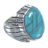 Southwest Turquoise And Sterling Silver Jewelry Ring Size 9-1/4 VX62646