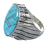 Southwest Turquoise And Sterling Silver Jewelry Ring Size 9-1/4 VX62646