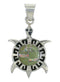 Southwest Turquoise And Opal Turtle Sterling Silver Pendant WX63451