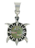 Southwest Turquoise And Opal Turtle Sterling Silver Pendant WX63451
