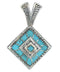 Southwestern Turquoise And Sterling Silver Pendant WX63501