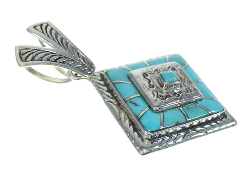 Southwestern Turquoise And Sterling Silver Pendant WX63501