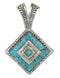 Southwest Turquoise And Genuine Sterling Silver Pendant WX63503