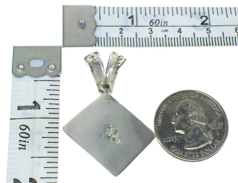 Southwest Turquoise And Genuine Sterling Silver Pendant WX63503