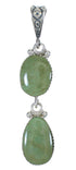 Southwest Authentic Sterling Silver Turquoise Pendant MX63042