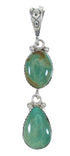 Southwest Turquoise Authentic Sterling Silver Pendant MX63045