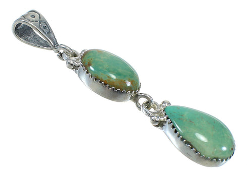 Southwest Turquoise Authentic Sterling Silver Pendant MX63045